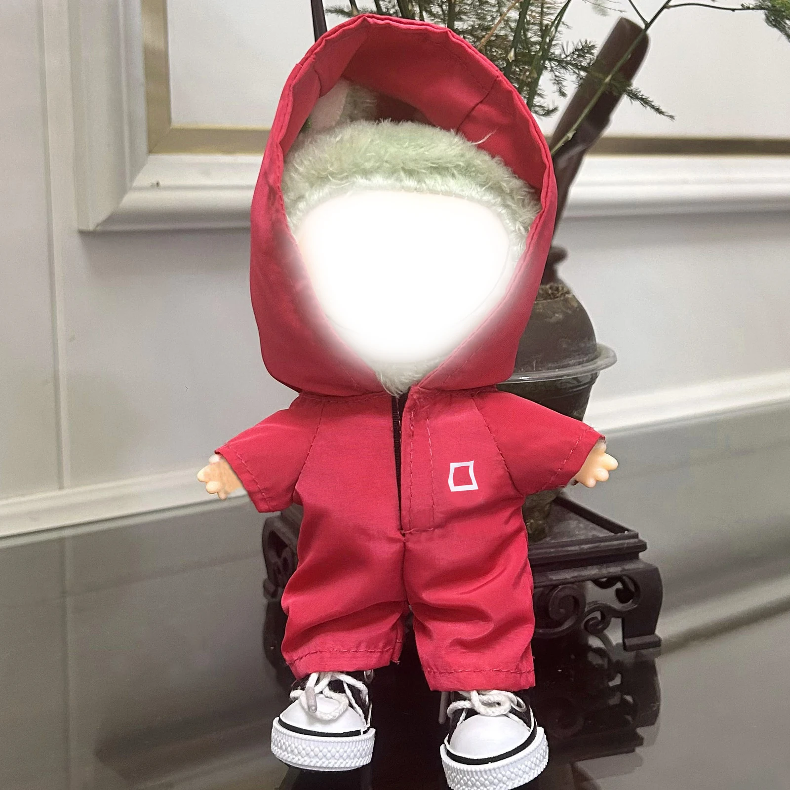 17cm La-bu-bu Doll Squid Guard Same Clothes La boo-boo V1 V2 V3 Cosplay Costume Hoodie Jumpsuit Plush Toy Clothing Doll Suit Gif