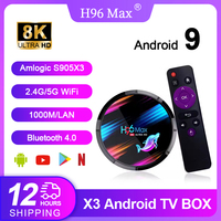 H96 MAX X3 Smart Android TV Box 9.0 128GB 64GB 32GB Amlogic905X3 Quad Core Dual Wifi 8K H96MAX X3 1000M LAN Android Set Top Box