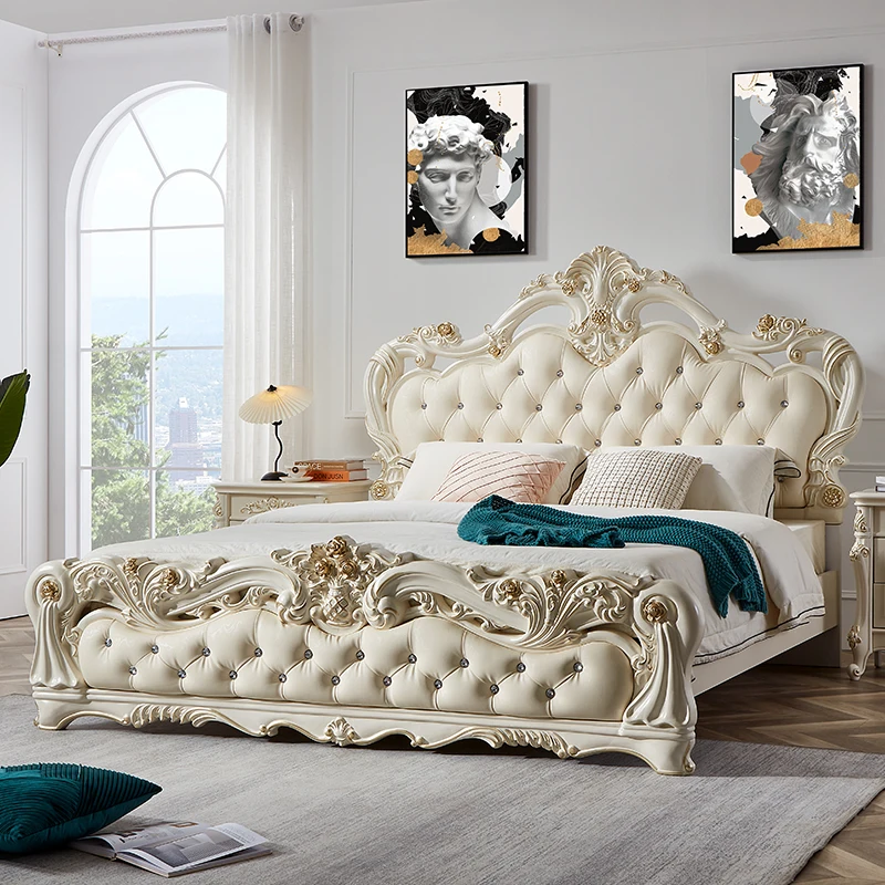 

Fashionable Modern Bed European Soft Twin High Quality Confortable Bed Designer Classic Full Body Cama De Casal Home Furniture