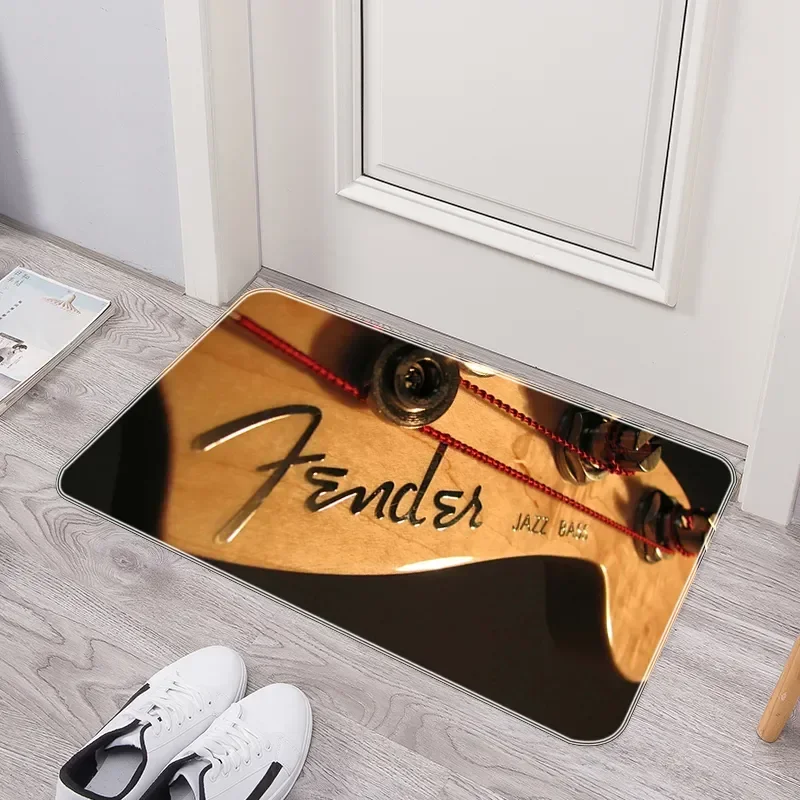 Non-slip Carpet Fender Guitar Brand Doormat Entrance Door Rug Balcony Kitchen Absorbent Mat Room Mats Foot Washable Carpets