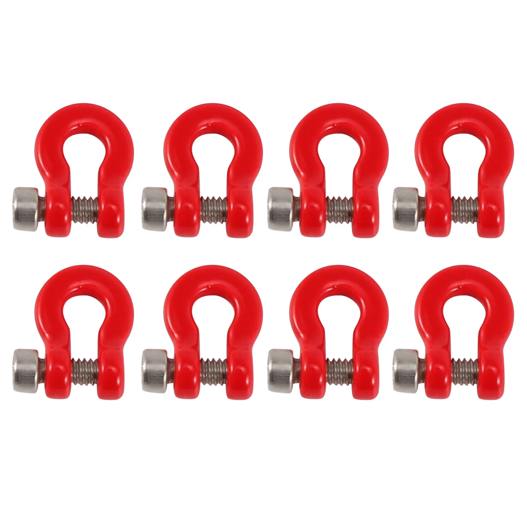 8Pcs Metal Bumper Trailer Hook Tow Shackle Rescue Hook for 1/24 RC Crawler Car Axial SCX24 Upgrade Parts