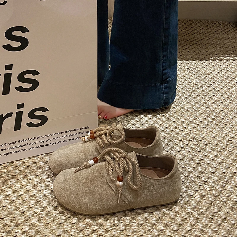 

Fashion Handmade Women Soft Cotton Fabric Suede Flat Shoes 2025 Comfortable Ladies Walking Causal Sneakers with 2cm Platform