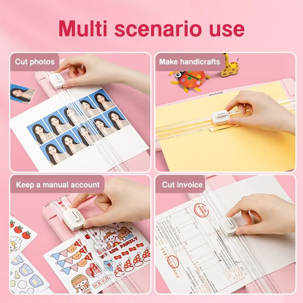 Wtih 4 Types of Edges Paper Trimmer Lightweight Arbitrary Positioning Creasing Machine Multi-Function 4-in-1 Photo Cutting Tool