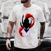 Anime Vintage Unisex T-shirt Sung Jin-woo Solo Leveling Graphic Anime Tee Tops 100% Cotton T-shirts Gift for Anime Manga Lovers