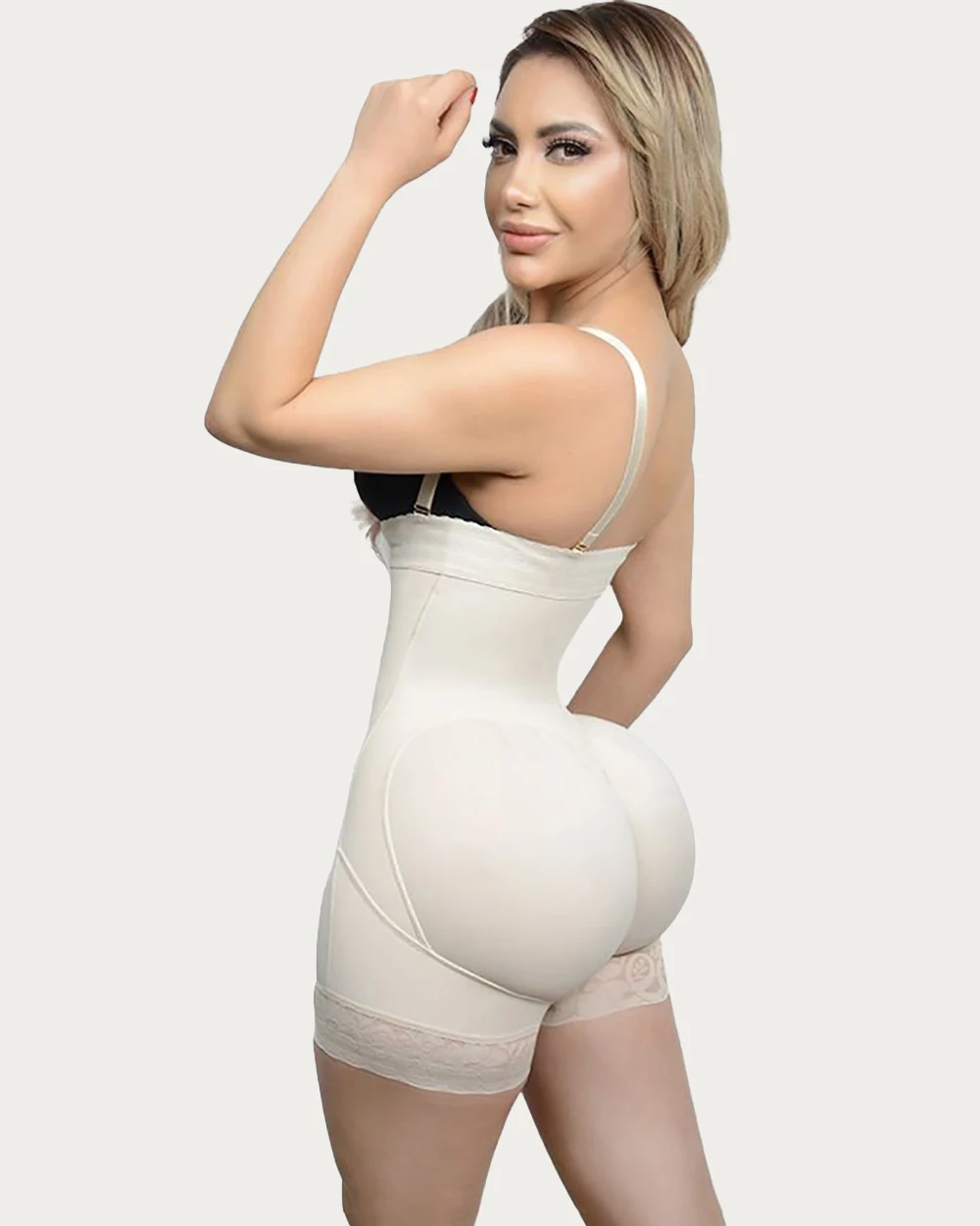 Double Straple Short Girdle With 3 Rows Of Snaps Size With Bootylicious Enhancement Postpartum Beauty Faja