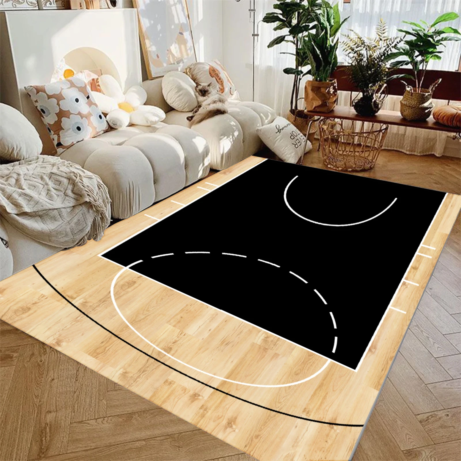 Basketball Court Carpet Personalized Rug Soft Custom Rug For Home Decor Gift Carpet Sofa Carpet Birthday Gift Christmas Gift view 4