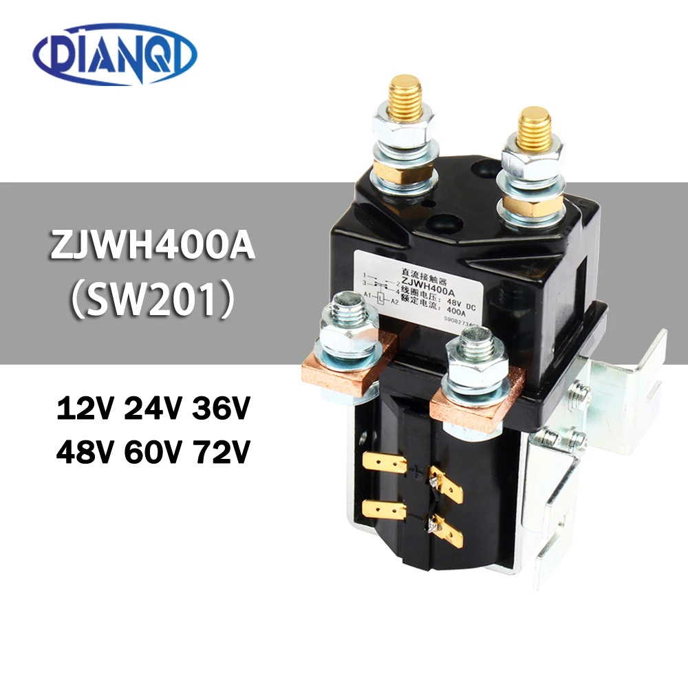 

SW201 NO+NC 12V 24V 36V 48V 60V 72V 400A DC Contactor ZJWH400A for forklift handling drawing wehicle car PUMP MOTOR