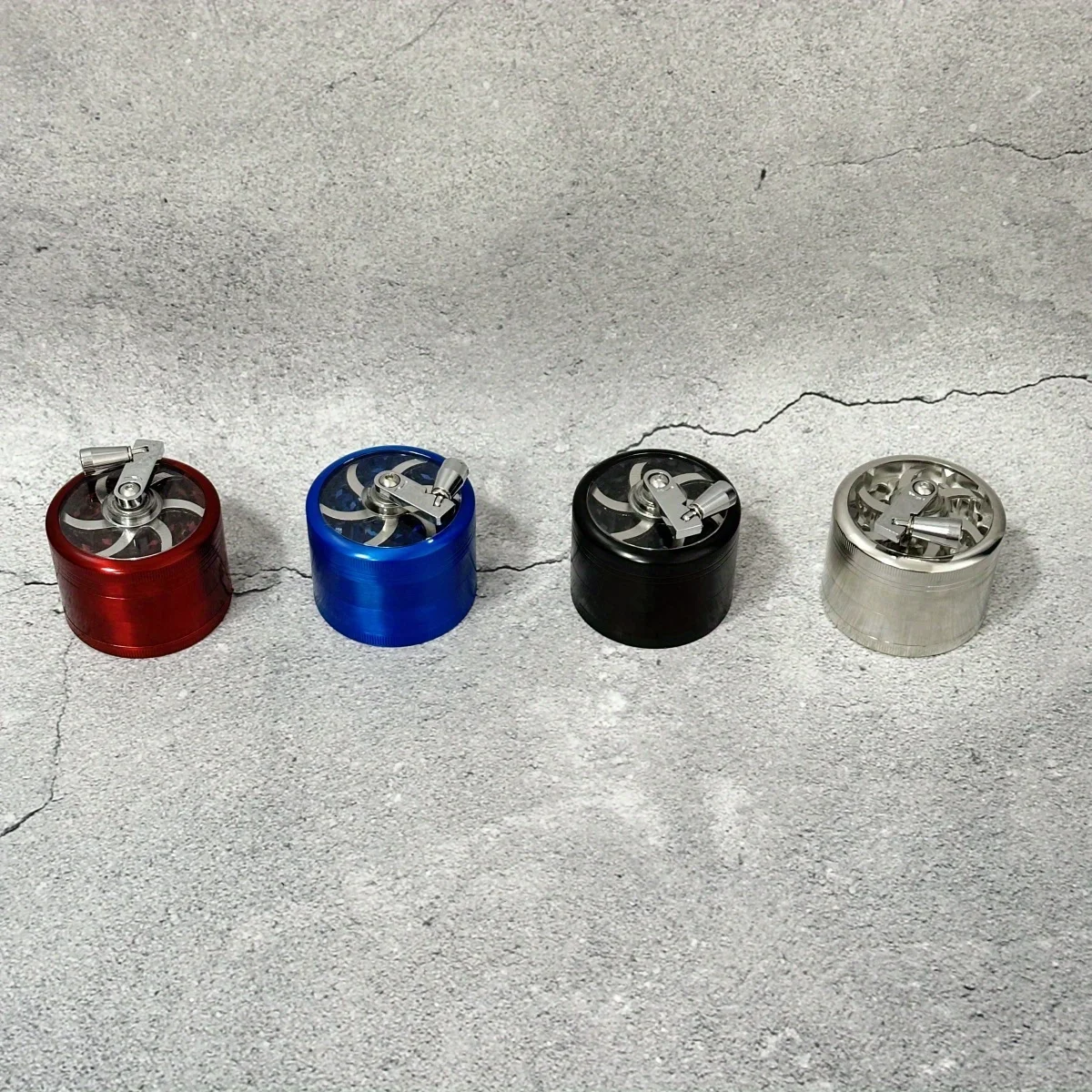 2.4inch Color Metal Herb Grinder Mill Mortar 4-Layers Zinc Alloy Grass Cigar Tobacco Vanilla Bud Grinder Smoking Cigarette Tool