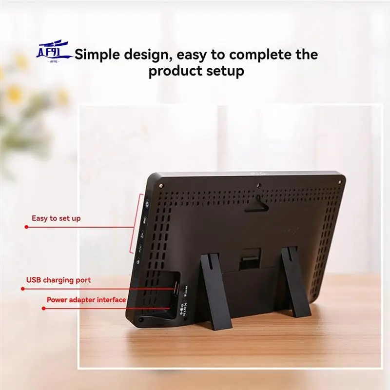 

AF91-Tuya WIFI умная метеостанция измеритель температуры и влажности прогноз погоды Крытый уличный погодный будильник с вилкой европейского стандарта
