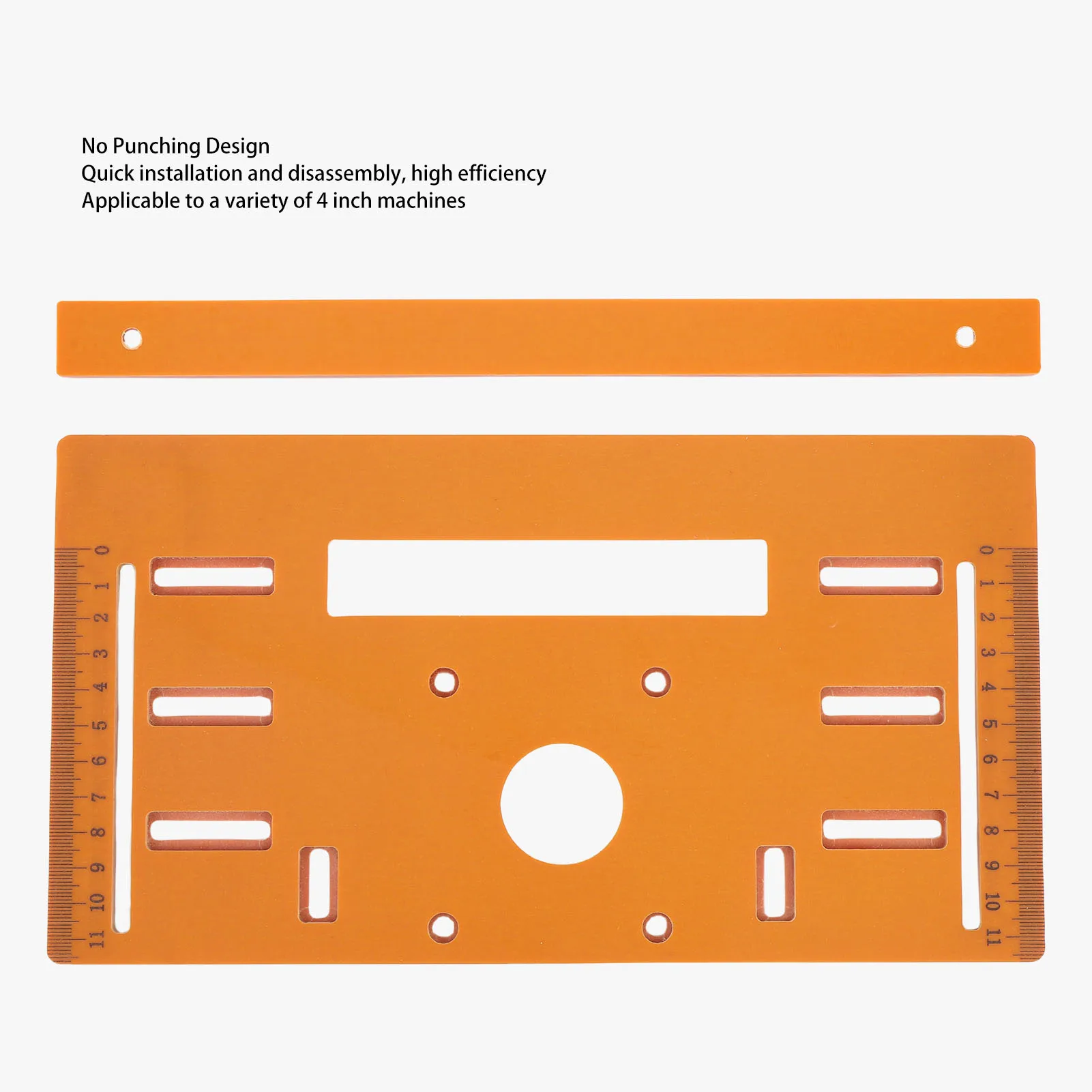 Cutting Machine Base Board 90° and 45° Cut Punching Design 28x15cm 0-9.5cm Range Circular Saw Base Plate for Woodworking Tasks