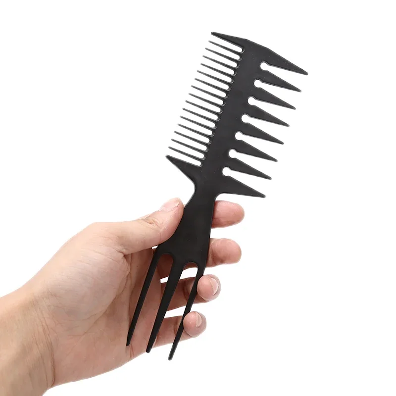 Big Teeth Double Side Tooth Combs Barber Hair Dyeing Cutting Coloring Brush Fish Bone Shape Hair Brush Man Hair Styling Tools