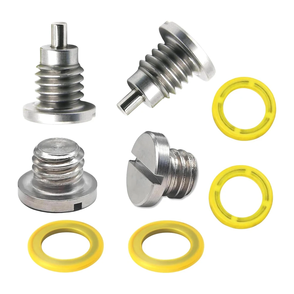 79953Q04 8M0058389 Oil Drain Plug Bundle with No Magnetic Oil Drain Plug for Mercury MerCruiser  Gear Lube Drain Fill Hole Screw