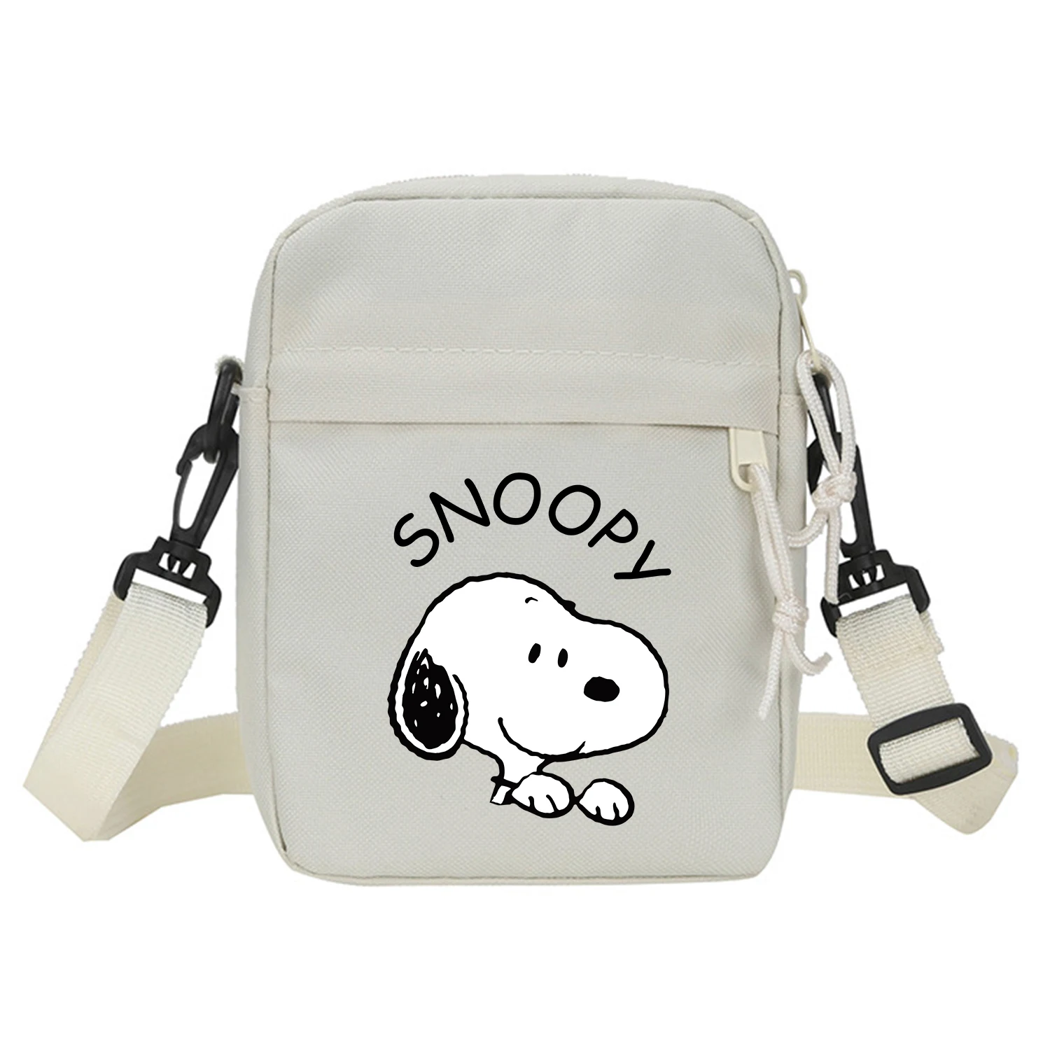 스누피 새로운 어깨 가방 남자 여자 만화 Crossbody 가방 더블 데크 저장 가방 패션 대용량 사각형 스포츠 가방 선물