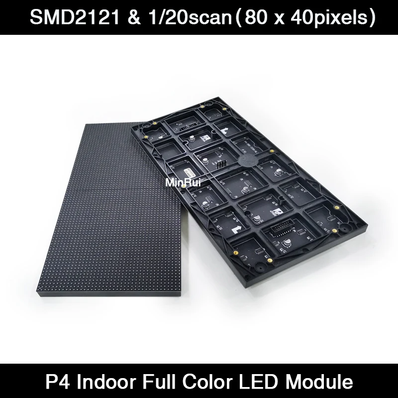 

P4 HD Indoor Full Color SMD RGB LED Video Sign 320x160mm Matrix LED Display Module 80x40 Pixels High Resolution 1/20 Scan HUB75E