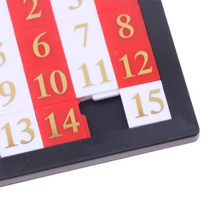 1pc 1-15 Número Deslizamiento de juegos de rompecabezas de rompecabezas Ejuicio del juguete educativo del cerebro para niños juguetes 6 mejores constructor de madera de ventas - №4