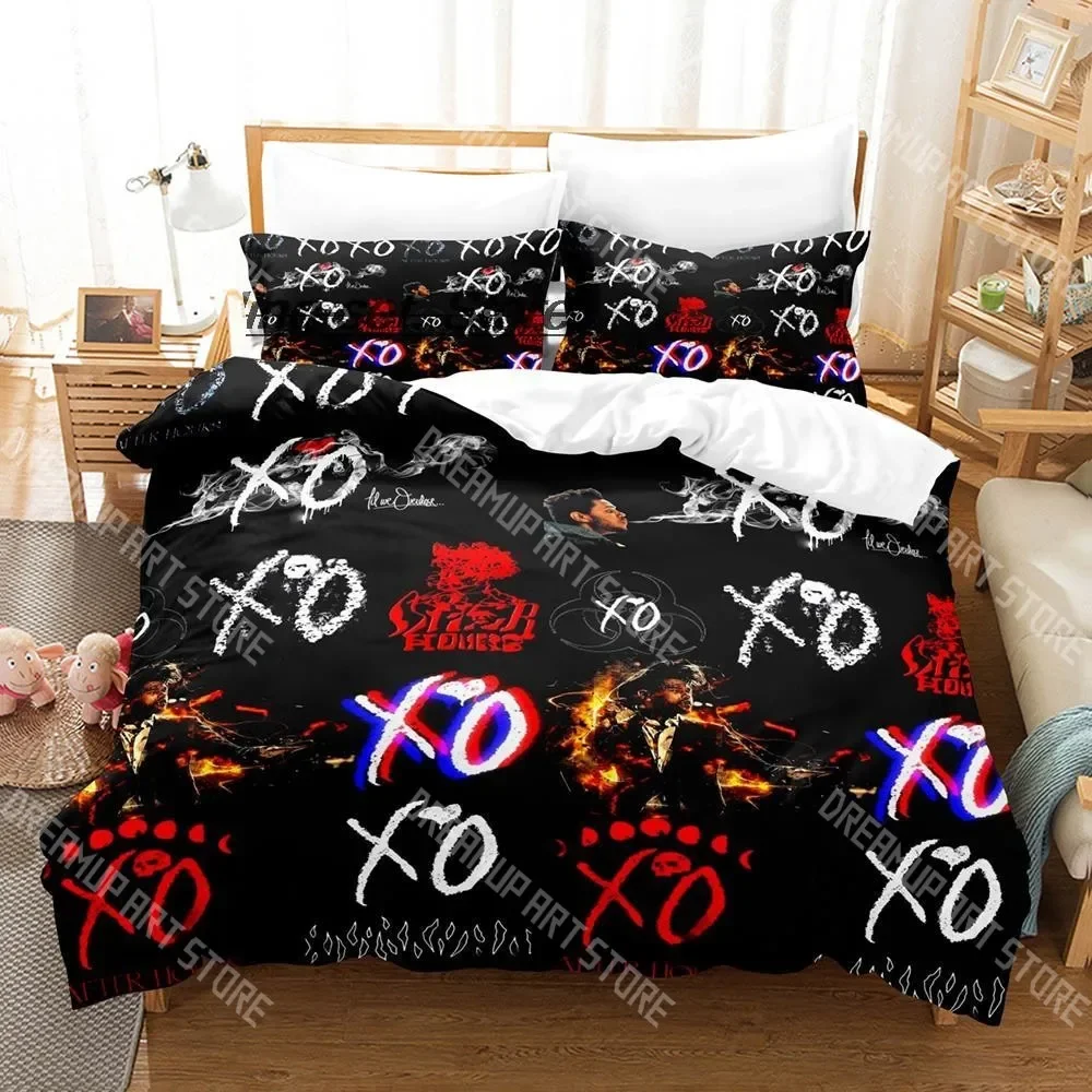 

3D Print XO The Weeknd Bedding Set Single Twin Full Queen King Size Bed Set Aldult Kid Bedroom Duvetcover Sets Bed Sheet Set