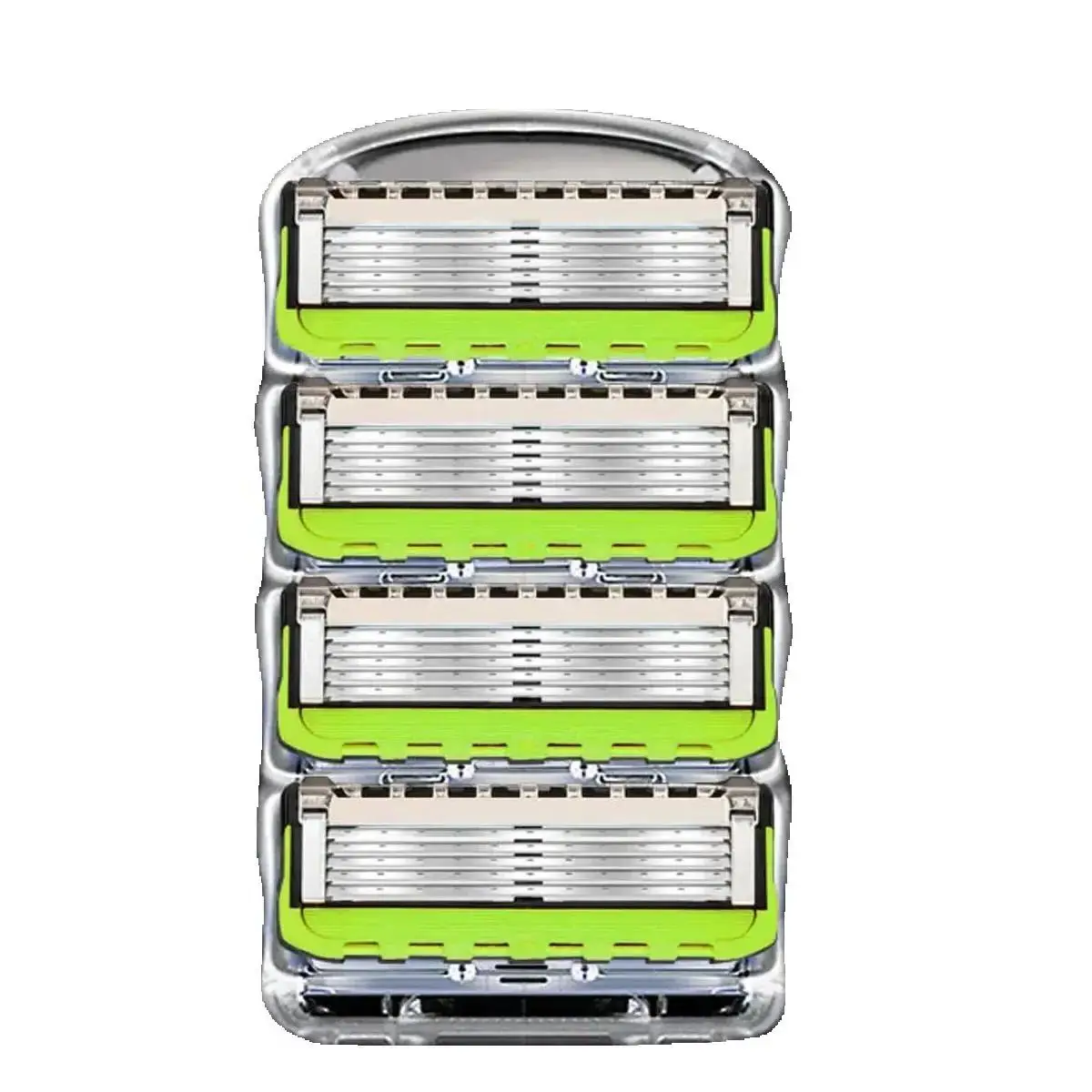 4-48 PCS Stainless Steel Blade Sharp 5 Layer Safety Razor for Fusion Manual Razor Blades Replacement Refills Blades