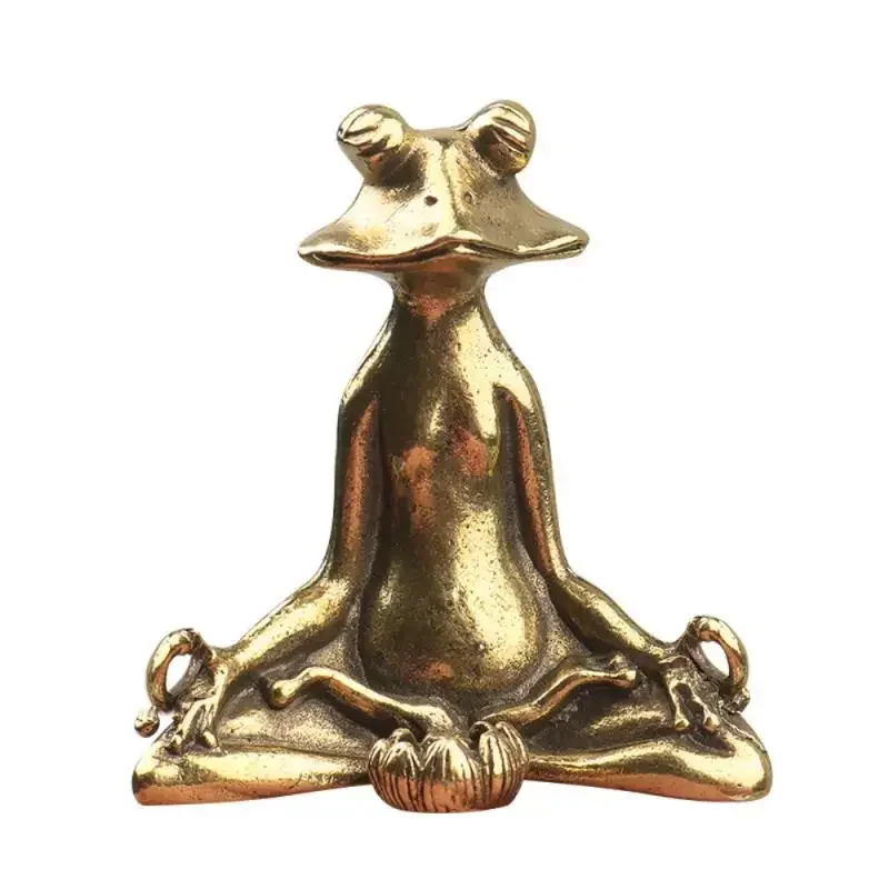 Garden Bronze Zen Frog Decoration Decorative Zen Frog Figures Decorative Garden Vintage Ornament Garden Stake Figure