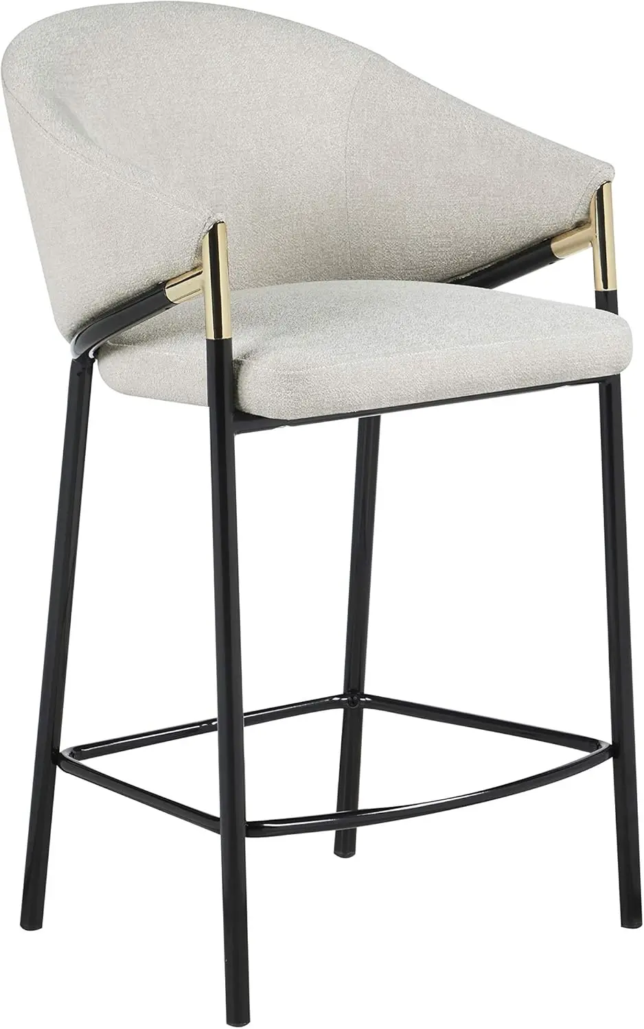 

Coaster Home Furnishings Chadwick Farlow Set of 2 Counter Height Bar Stool Beige Fabric Upholstered Barstool Sturdy Metal Frame