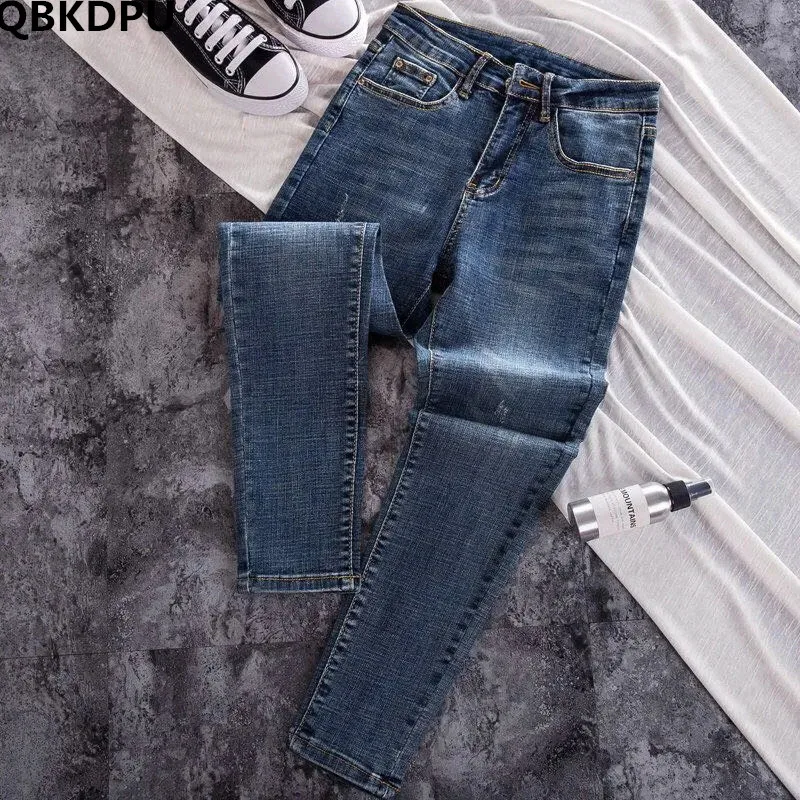 Slim High Waist Skinny Women Ankle-length Denim Pants Causal Spring Vintage Vaqueros Korean Fashion Elegant New Pencil Janes