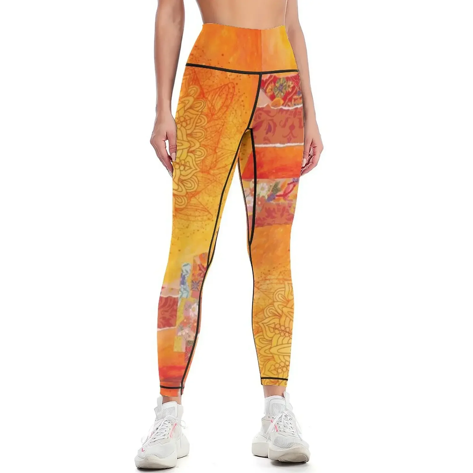 

Soul Art Sacral Chakra Leggings for physical Sportswear woman gym harem pants Women's sportswear Womens Leggings