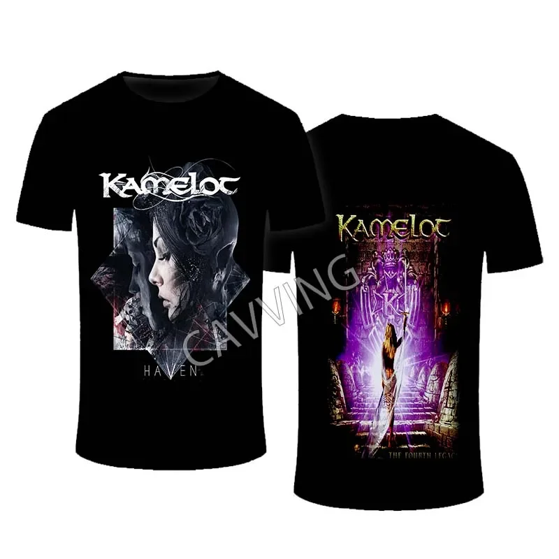 

New Fashion Double Sides Kamelot Band Streetwear Gothic Top Harajuku Cotton Unisex T-shirts AU2