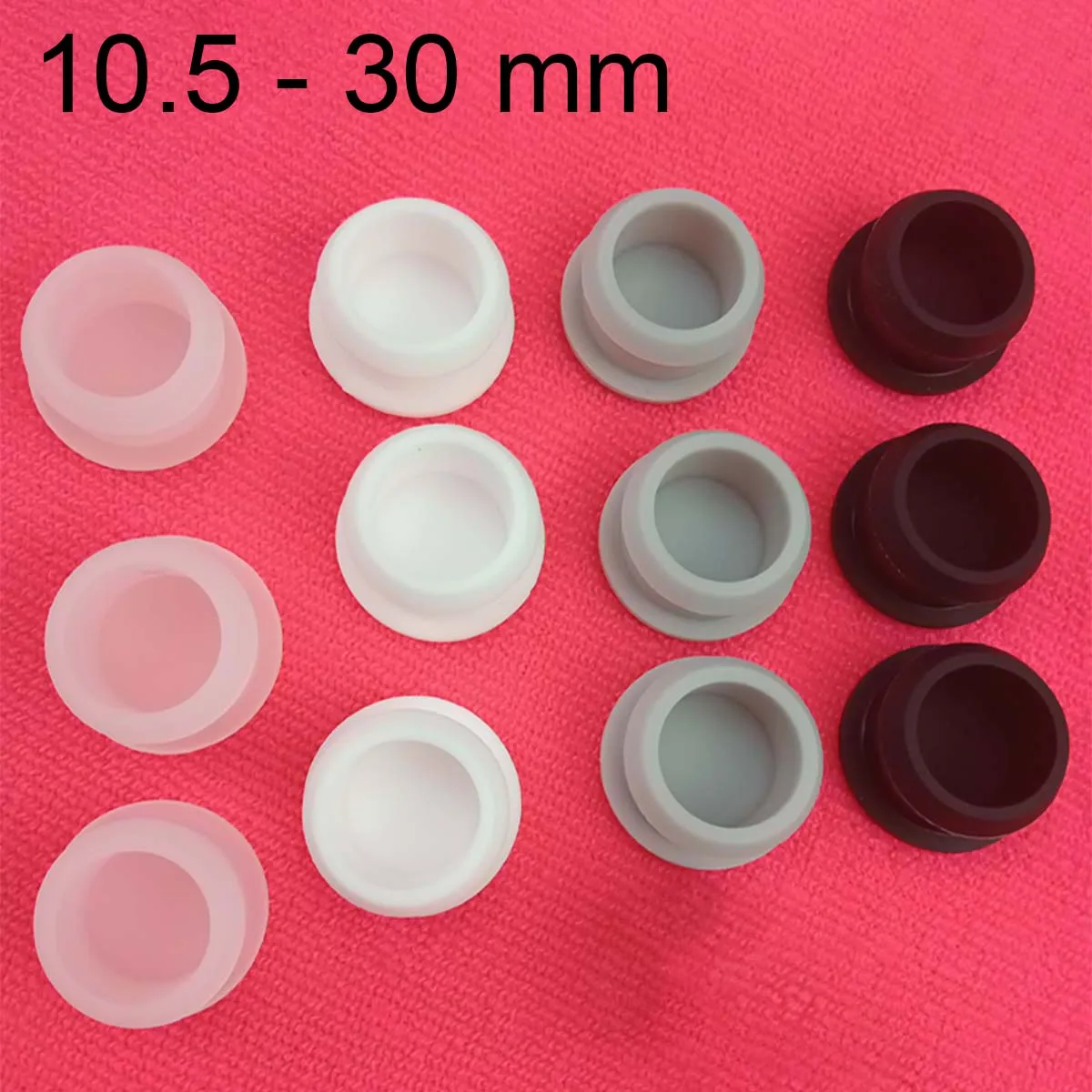 10.5 - 30 mm Multicolor Silicone Rubber Hole Caps Solid T-type Plug Cover Snap-on Gasket Blanking End Cap Seal Stopper