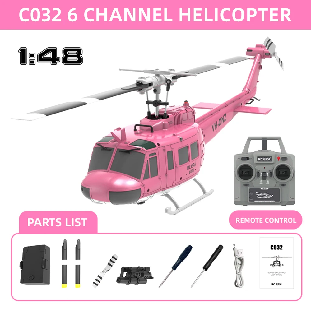 RC عصر RC هليكوبتر C032 1:48 مقياس هيوي هليكوبتر UH-1 6-محور الدوران 6 قناة ثلاثية الأبعاد فرش السيارات طائرات التحكم عن بعد