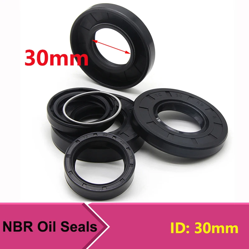 

ID 30mm NBR Oil Seal TC-30*36/40/45/46/50/52/55/58/60/62/65/72/75/80/85*5/7/8/9/10/12mm Nitrile Rubber Shaft Double Lip Gasket