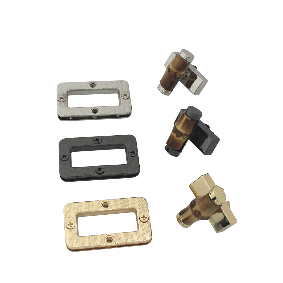 1 pz metallo moda girare blocco di bambù comune Twist Lock chiusura artigianale in pelle borsa da donna borsa a tracolla borsa Hardware fai da te