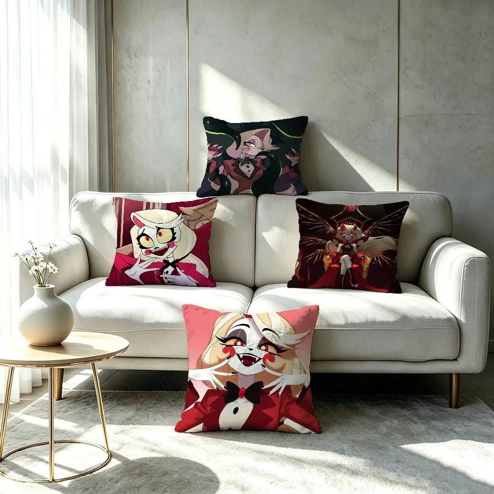 H-Hazbin H-Hotel Charlie Pillow cover Soft Microfiber Pillowcase Home Sofa Decor Surprise Decorative printed.