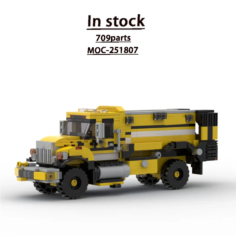 

MOC-251807 New Urban Fire Rescue Truck Building Block Model 709 Parts Creative Boys and Adults Birthday Christmas Toy Gift
