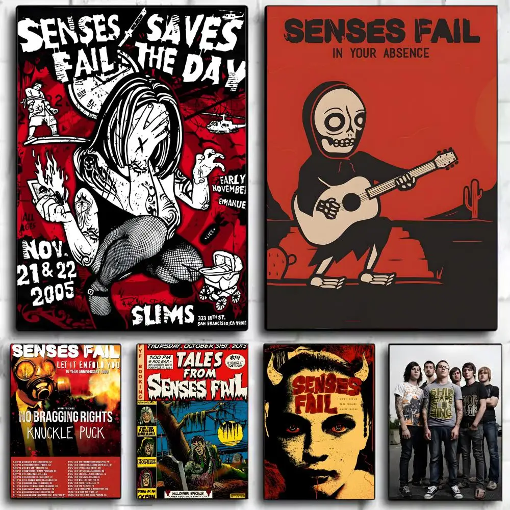 Emo Hardcore American Band S-Senses F-Fail Poster, Wandkunstdruck, Poster, dekoratives Wandbild, Heimdekoration, Geschenk, ungerahmt