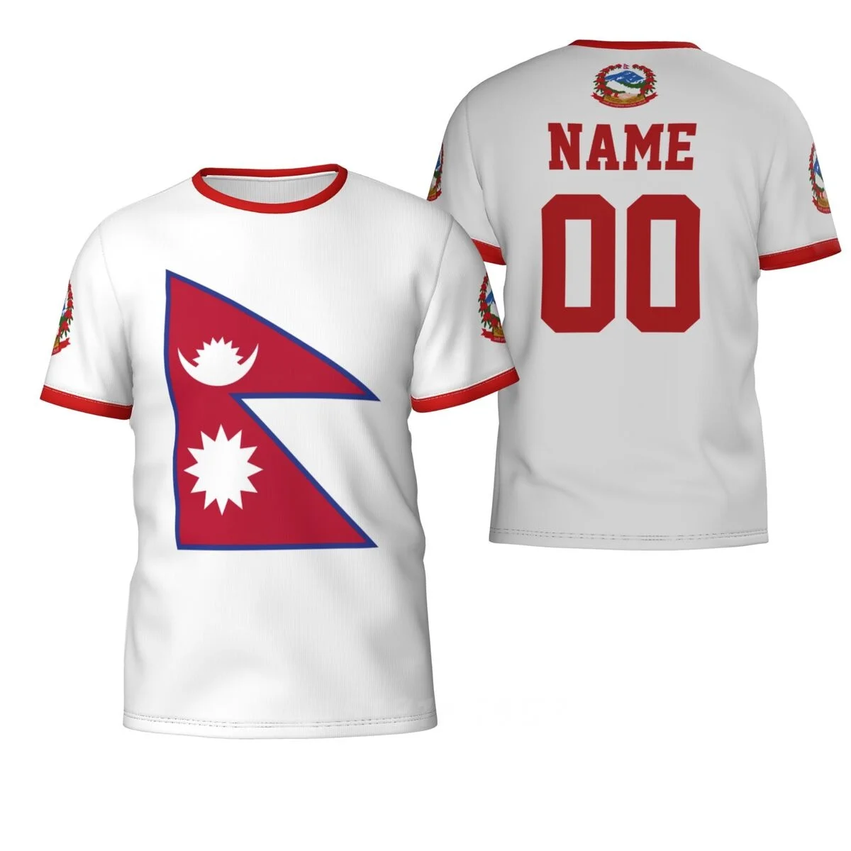 2025 Custom Name Number Nepal Country Flag 3D T-shirts Clothes T shirt Men Women Tees Tops For  Fans Gift US Size