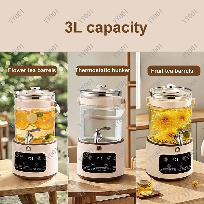3L Electric Kettle Smart Tea Brewer Large Capacity Thermostatic Kettle Fruit Tea Bucket