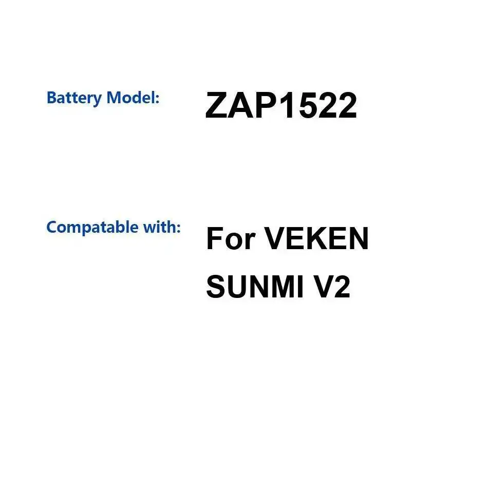 

Для Veken Sunmi V2 ZAP1522 аккумулятор для мобильного телефона с надежной мощностью 2580 мАч