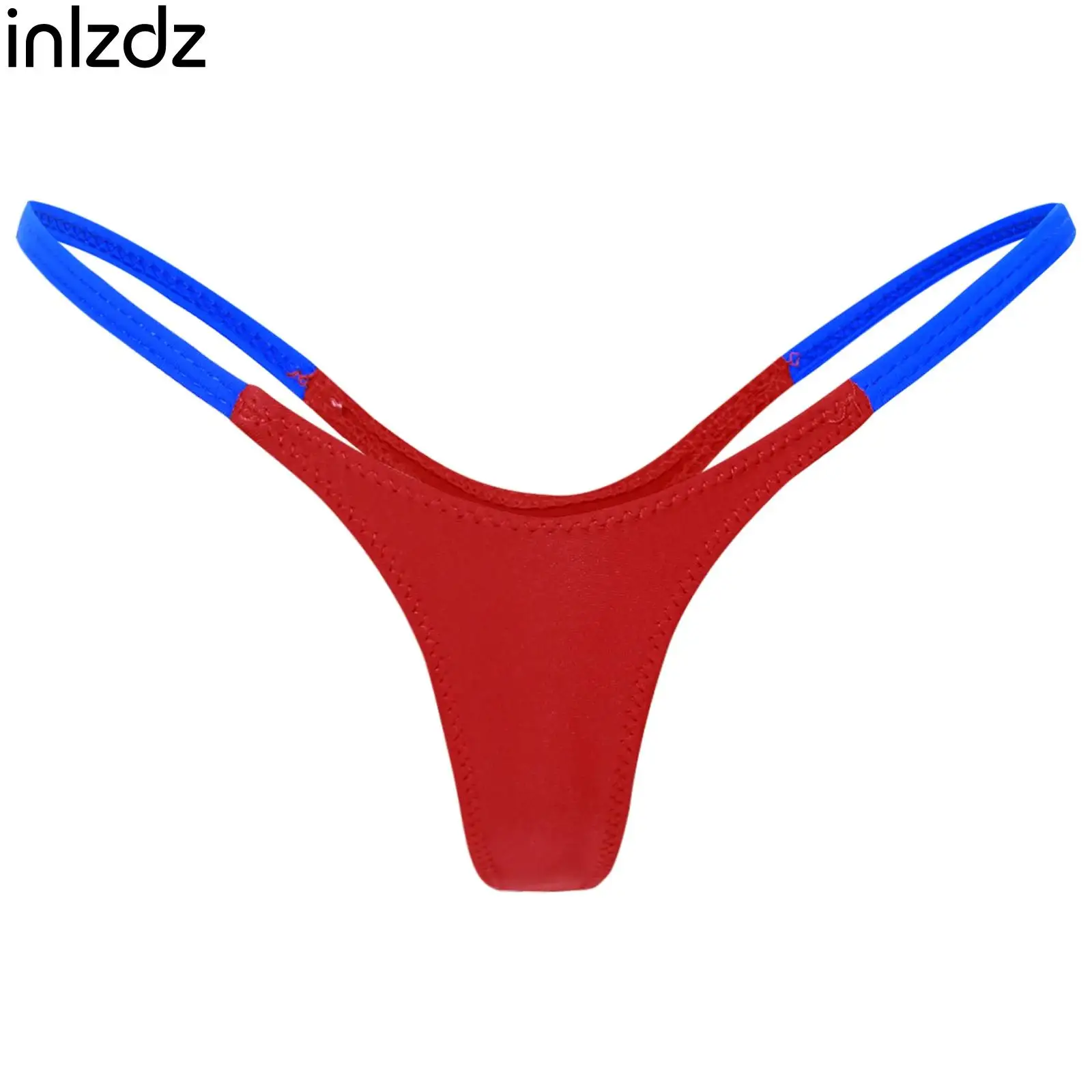 

Womens Beach Pool Party Costume Low Waist Mini Thong V Shape Waist T-back Briefs G-string Panties Underwear Lingerie Swimwear