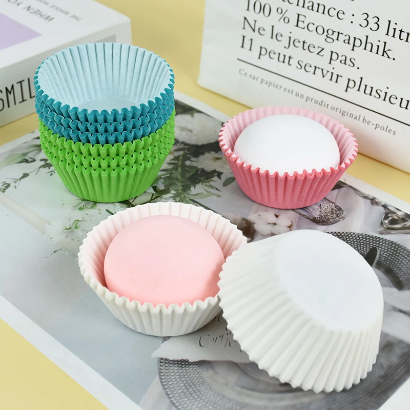 100pcs White Muffin Cupcake Paper Cups Cupcake Liner Baking Muffin Box Case Party Tray Cake Decorating Tools Birthday Wedding