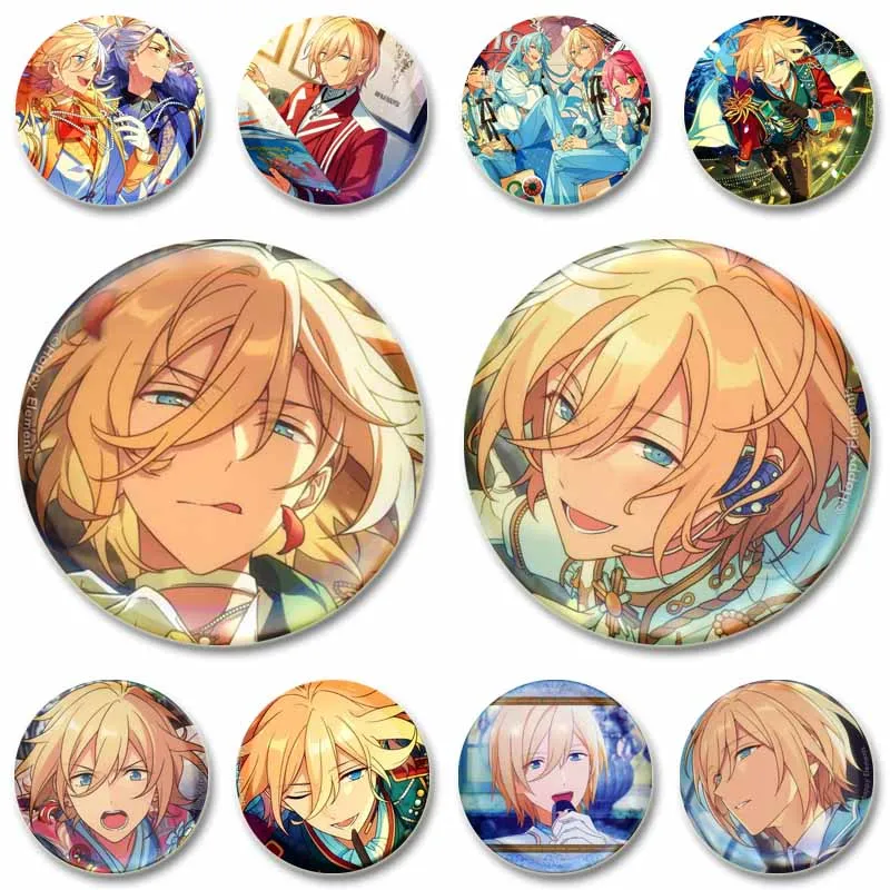 Pop Game Ensemble Stars Eichi Tenshouin Icons Badge Cartoon Cosplay Brooch Clothing Bag Accessories Lapel Pins Gifts for Friend