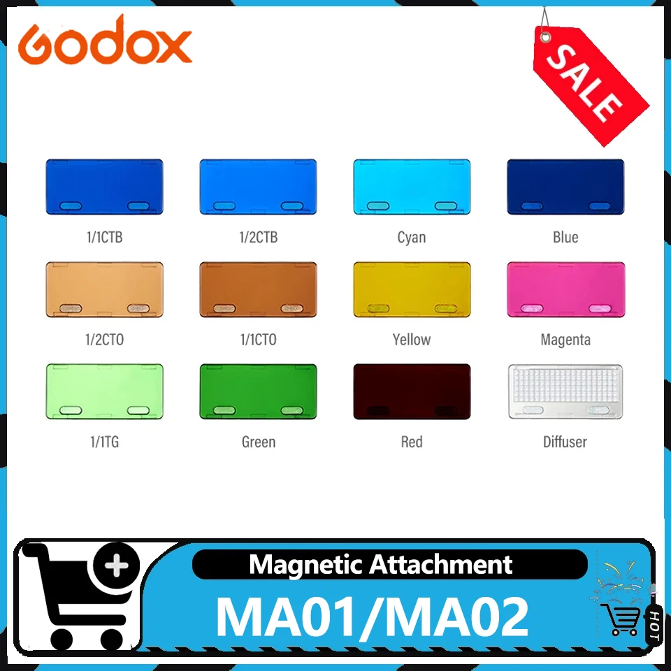 Kit de difusor de filtro Godox MA01/MA02, accesorio de fijación magnética para flash, compatible con iM20, iM22, iT20, iT22, iT30Pro, iT32