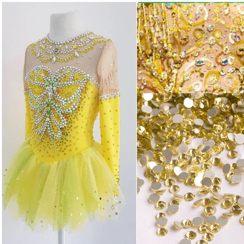 YANRUO 2058 NoHF Xilion Jonquil 213 Nicht-Hot Fix Kristall SS3-SS34 Nagel Stoff Applikationen Kleber auf Strass Kleider