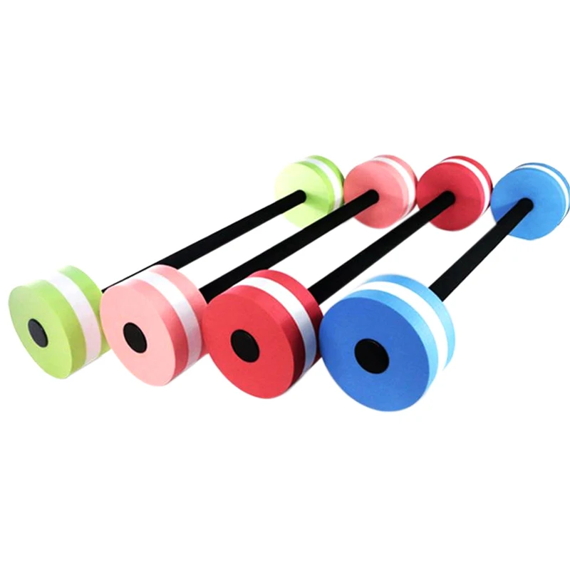 1PC Floating Swim Gym Dumbbell Toy Water Weight Aerobics Fitness Pool Water Swimming 27/57CM Long EVA Foam Aquatics Dumbbell