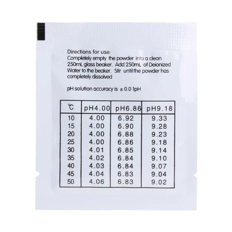 Calibration Powder Solution 4.01/6.86 Meter Buffer Solution Powder 20 Pack