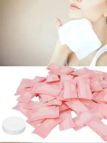 Compressed Towel Disposable Portable Face Towel Cotton Coin Tissue Suitable For Travel Camping Hiking Sports Beauty Salons
