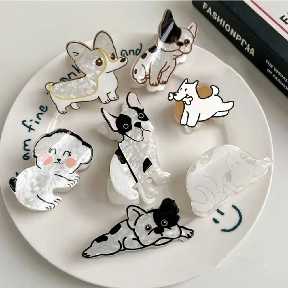 

Cute Bulldog Animal Dog Hair Claw Corgi Dog Cartoon Puppy Hair Clip Grab Clip Women Headwear Girl