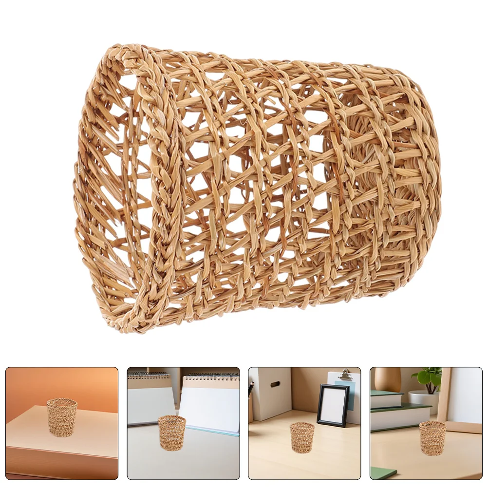 

4Pcs Natural Straw Cup Sleeves Woven Reusable Insulated Covers for Hot Coffee Tea Glass Cups Hot Glasses Holders