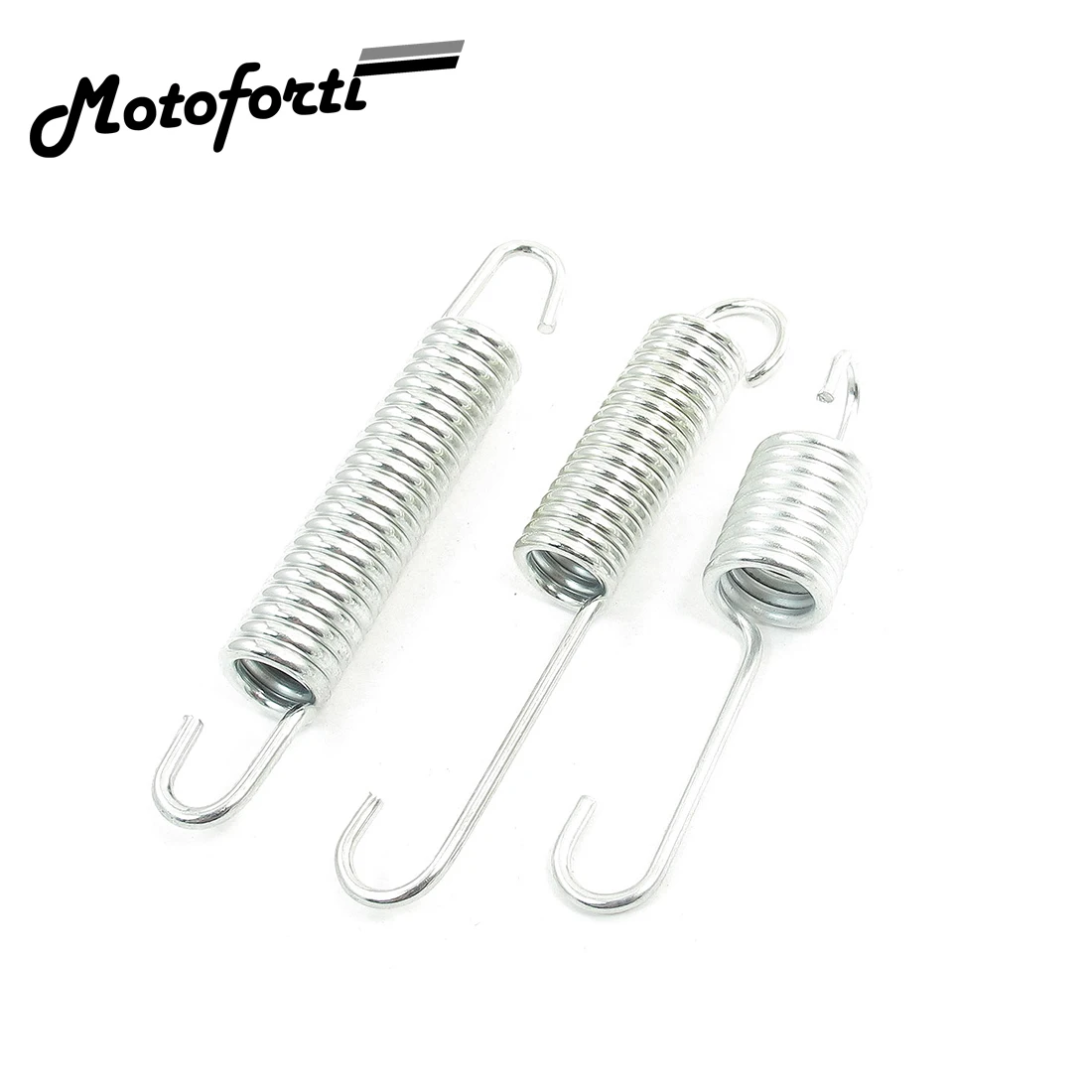 Motoforti 3 in 1 Ring Metal Motorcycle Side Stands Kickstand Spring Silver Tone Stand Spring For Motorcycle