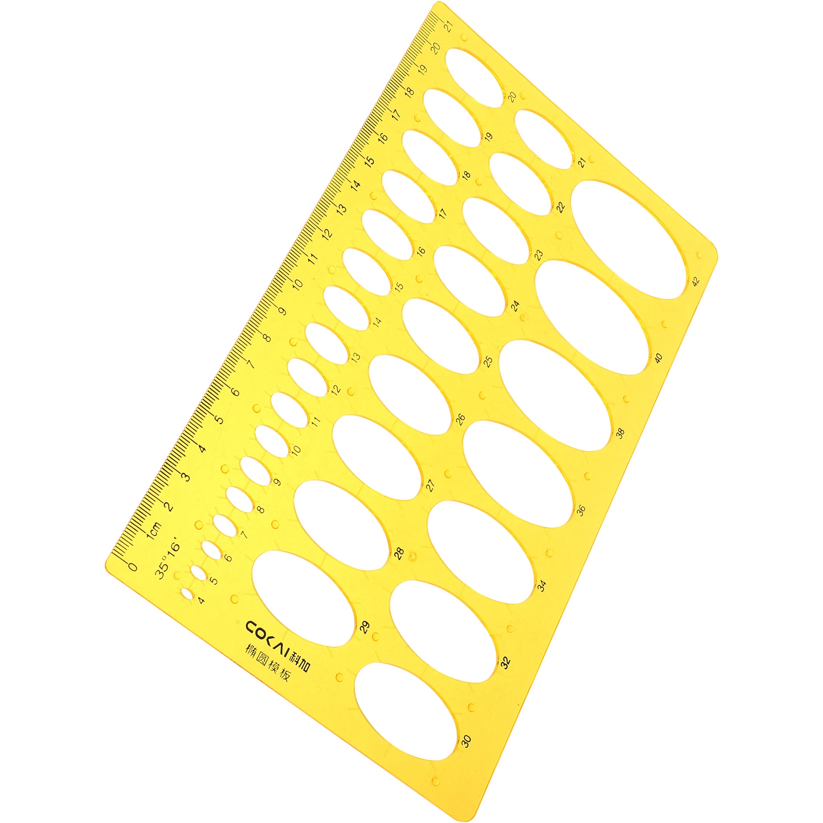Ellipse Draft Rulers Plastic Orange Drawing Templates Measuring Geometric Tools for Architecture School Office Project Design