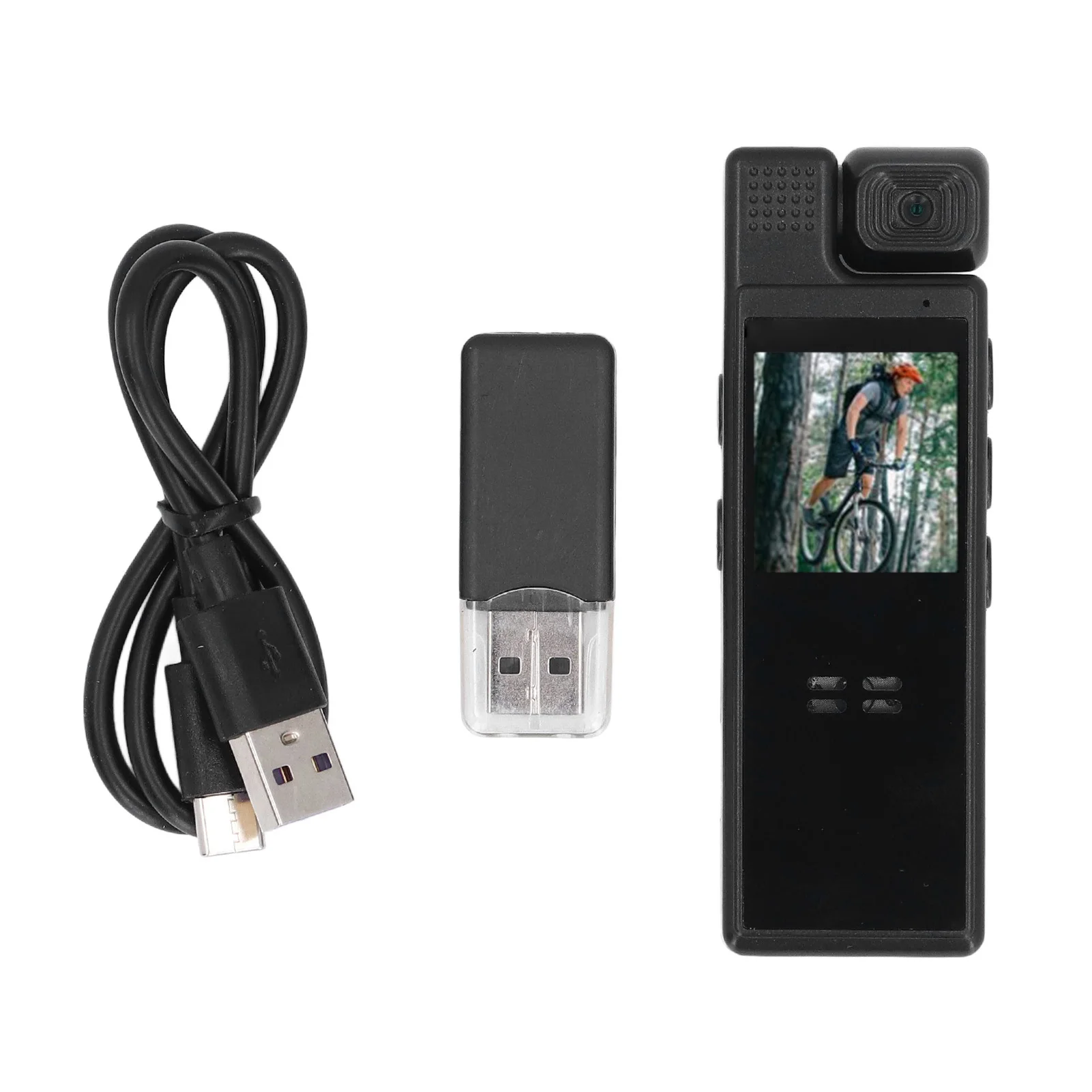 

Body Worn Camera 180 Degree Rotation Wearable Security Camera 1 3inch LCD Back Clip 1080P HD Motion Detection for Surveillance