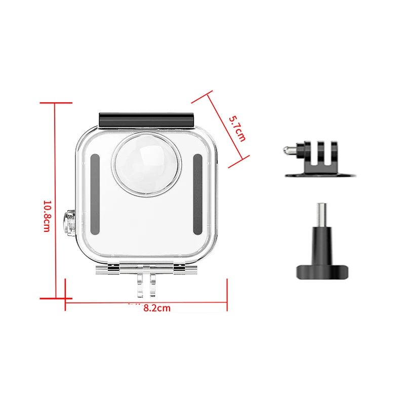 Wasserdichtes Gehäuse für GoPro Max 2-Gehäuse, Tauchschutz, Anti-Drop-Schutzhülle mit Dual-Handhalterung unter Wasser – Detail 2